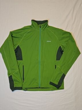 Patagonia Green Full‑Zip Soft Shell  Active Polyester Jacket